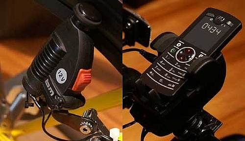 由自行車供電的創(chuàng)意手機充電器