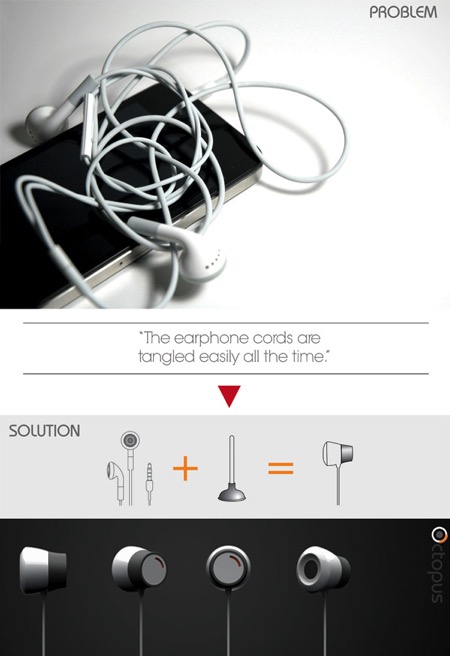 可吸附在手機(jī)屏上的創(chuàng)意耳機(jī)（Octopus）