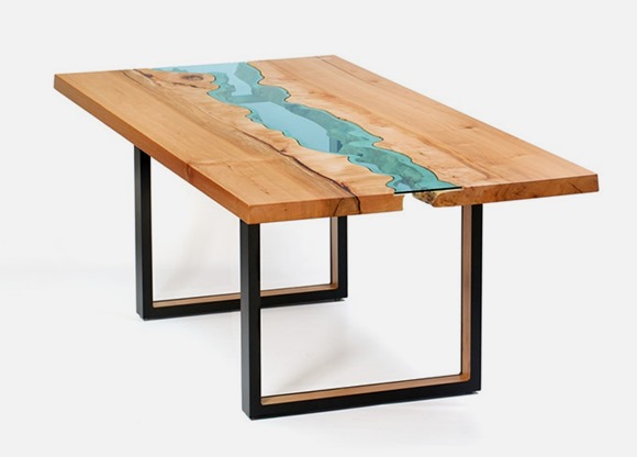 創(chuàng)意的河流分割桌子2