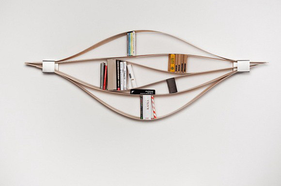 極具創(chuàng)意的趣味彈性書架