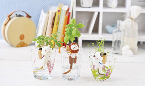 可愛卡通動物迷你吸水盆栽1