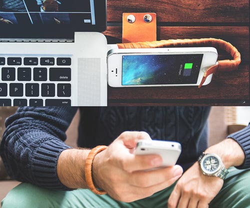 純手工打造皮革數(shù)據(jù)線手鐲 圖三