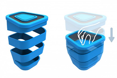 可壓縮拉伸的垃圾桶設計 圖二 可壓縮拉伸的垃圾桶設計 圖二