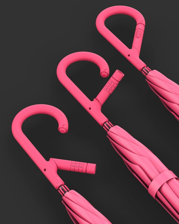 帶密碼鎖的防丟雨傘（Uberella）圖二