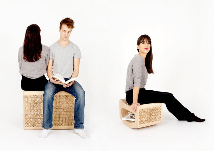 創(chuàng)意多功能實(shí)木座椅ASSISE BRIK