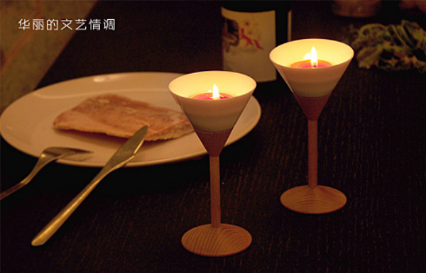 一杯燭光創(chuàng)意蠟燭臺(tái)