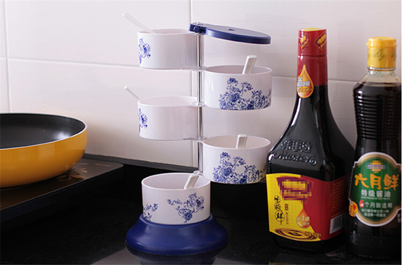 立式可旋轉(zhuǎn)陶瓷創(chuàng)意調(diào)味盒