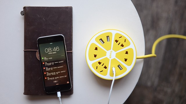 顏值爆表的檸檬小清新USB充電插座(Trozk/特洛克)